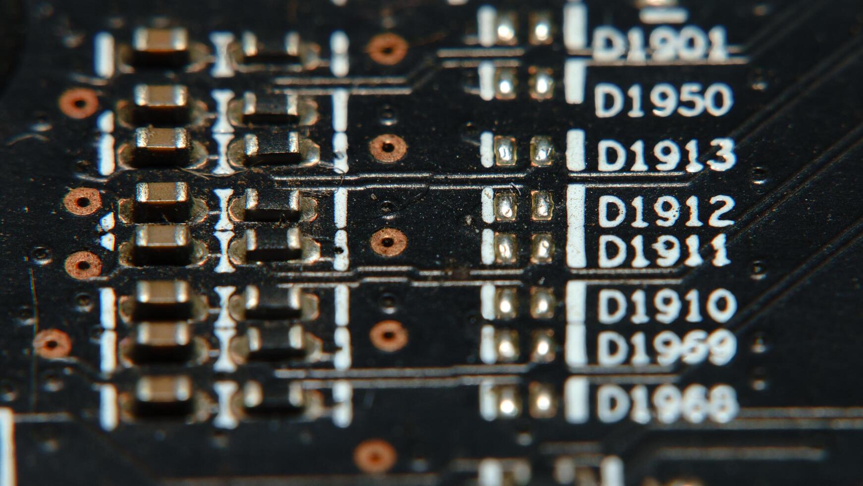 a close up of a circuit board with the numbers on it photo