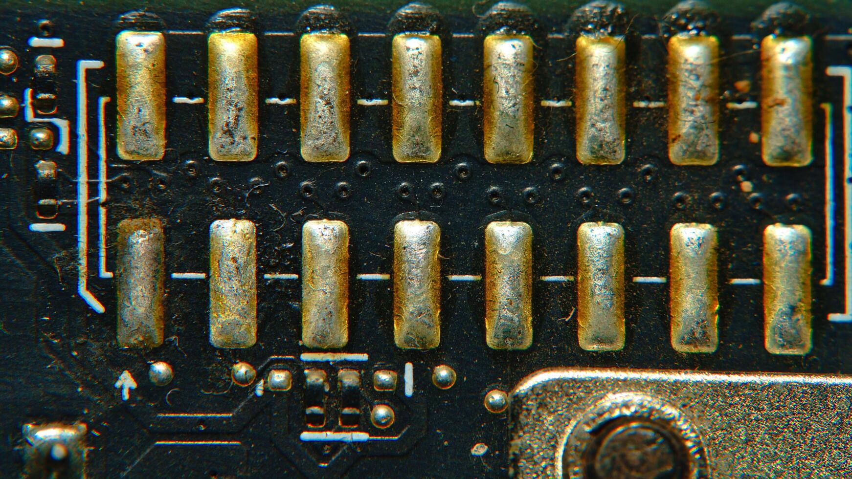 a close up of a computer motherboard photo