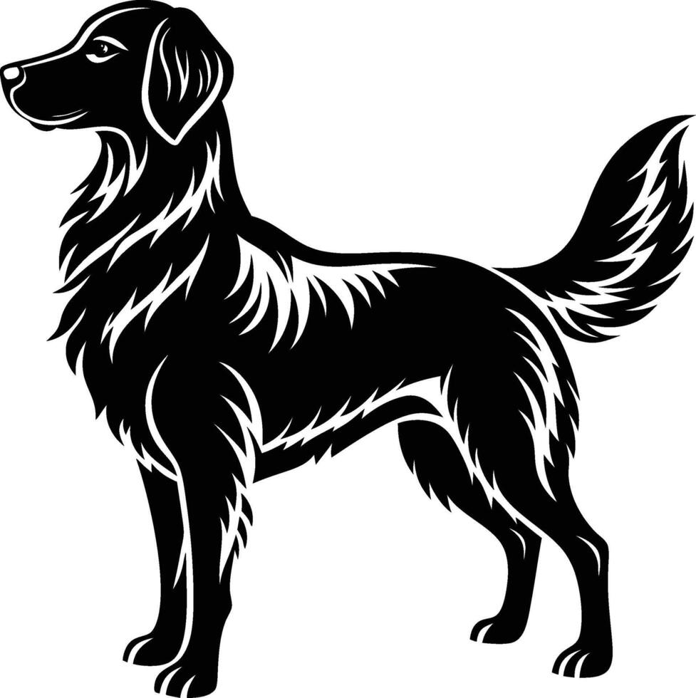 Golden Retriever silhouette design vector