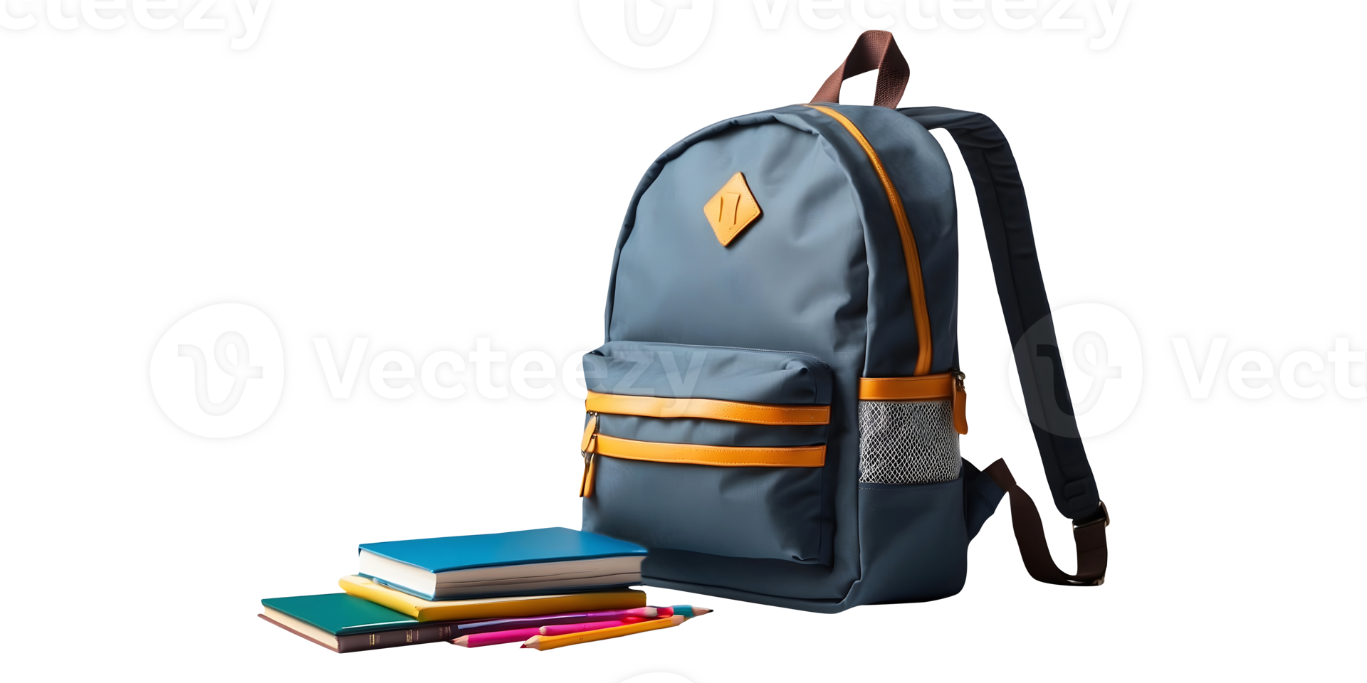 Ready for Learning Backpack Isolated on a Transparent Background png