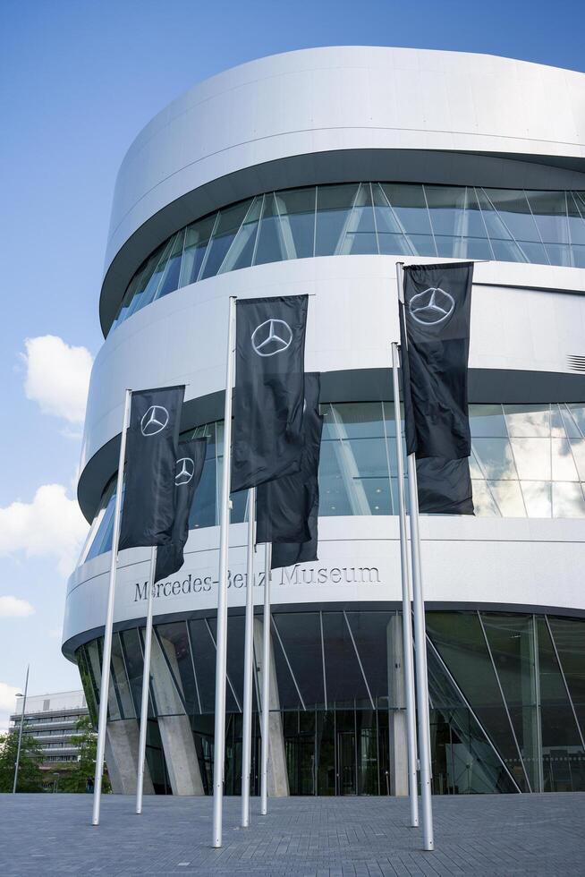 Stuttgart, Germany, 14 July 2024. The Mercedes Automobile Concern Museum in Stuttgart. The popular museum of Germany, Mercedes automobile history. photo
