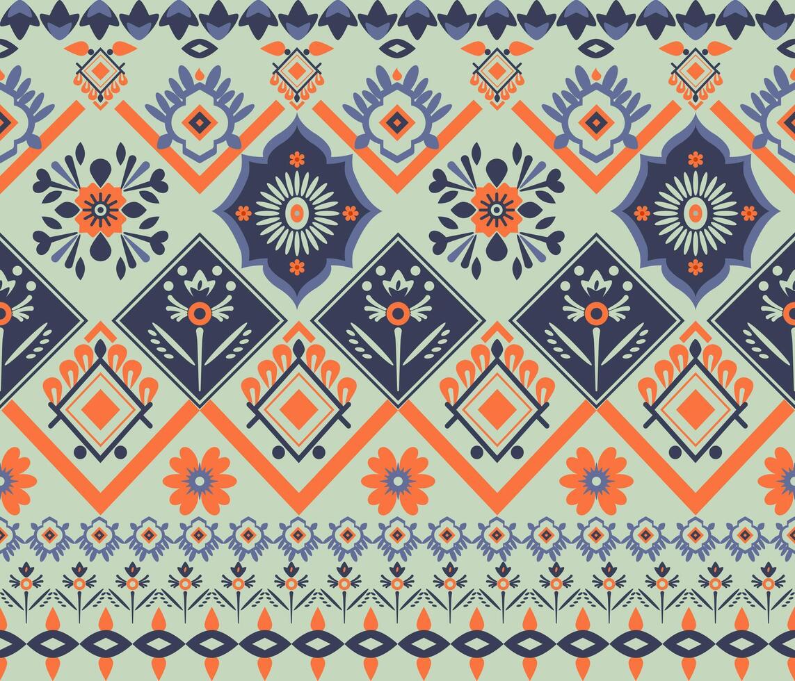 Pattern design with traditional Palestinian embroidery in a seamless style vector