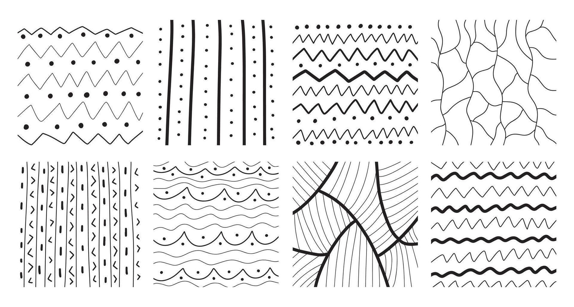 Hand drawn doodle abstract backgrounds set. abstract backgrounds in doodle style vector