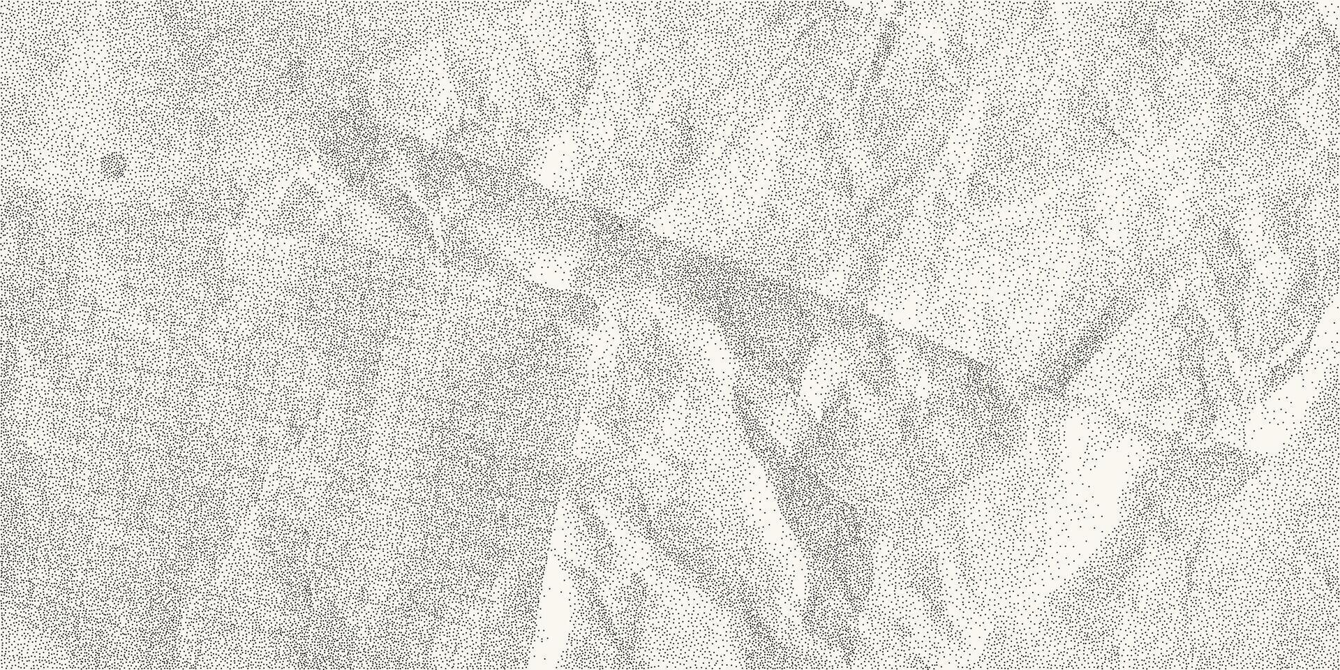 Black dotted textured background, sheets of crumpled checkered, dotted, craft paper. Noisy gritty dot halftone effect, fashionable banner in grunge style, overlay. vector
