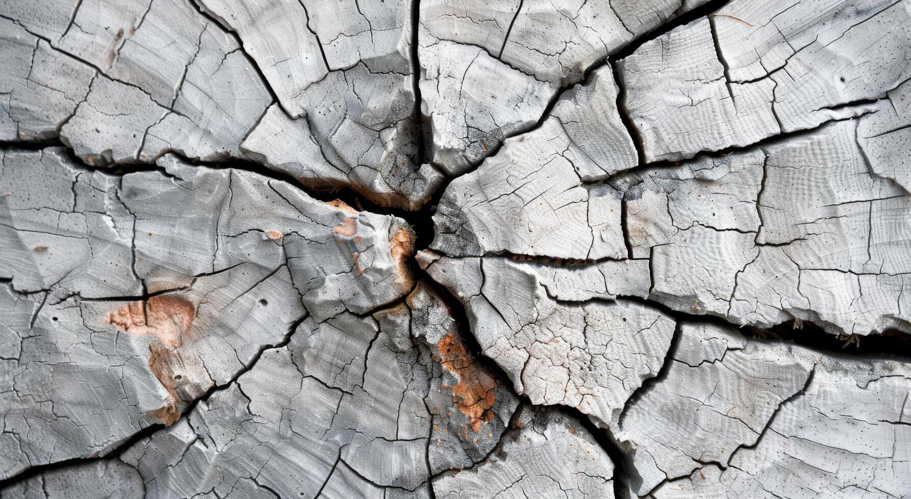 Textured Close-Up Of Weathered Wood With Visible Grain Patterns And Cracks photo