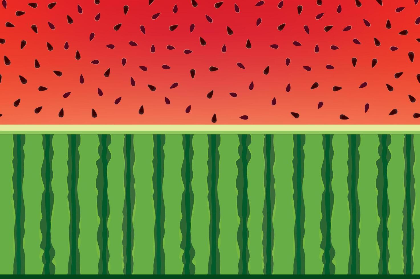 Tropical fruit seamless border. Watermelon pulp and skin seamless pattern.. Watermelon juicy drink texture. vector