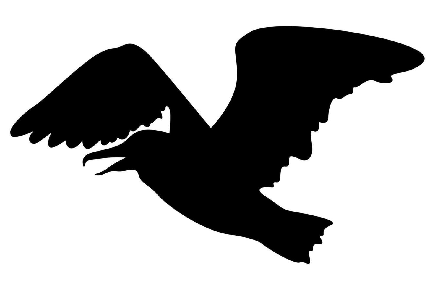 Animal Silhouette of a Flying Bird vector