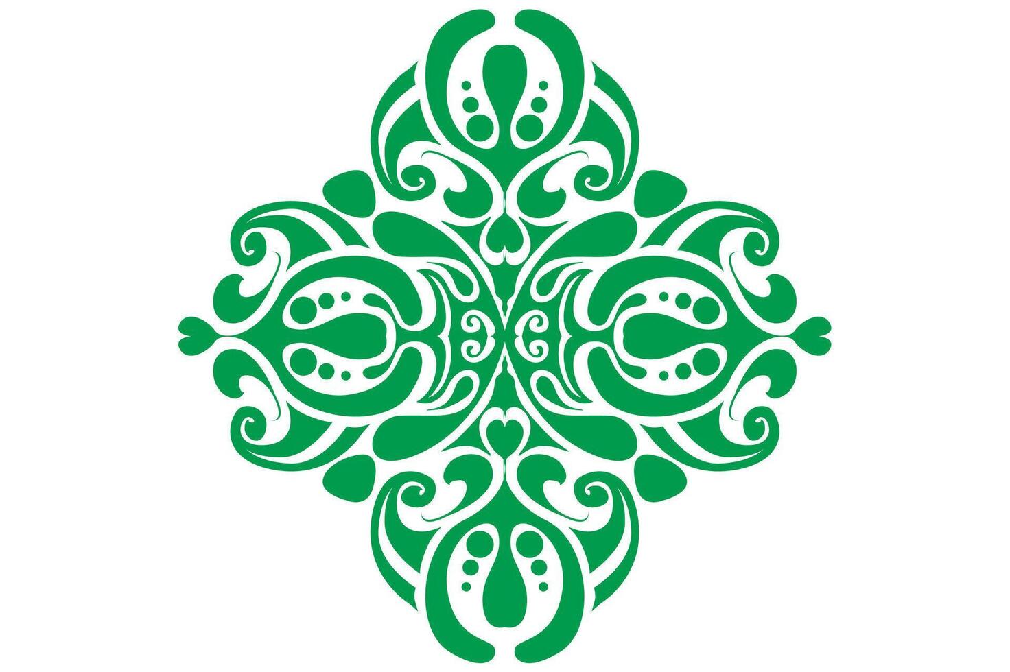 Green Fluid Frame Border Ornament vector