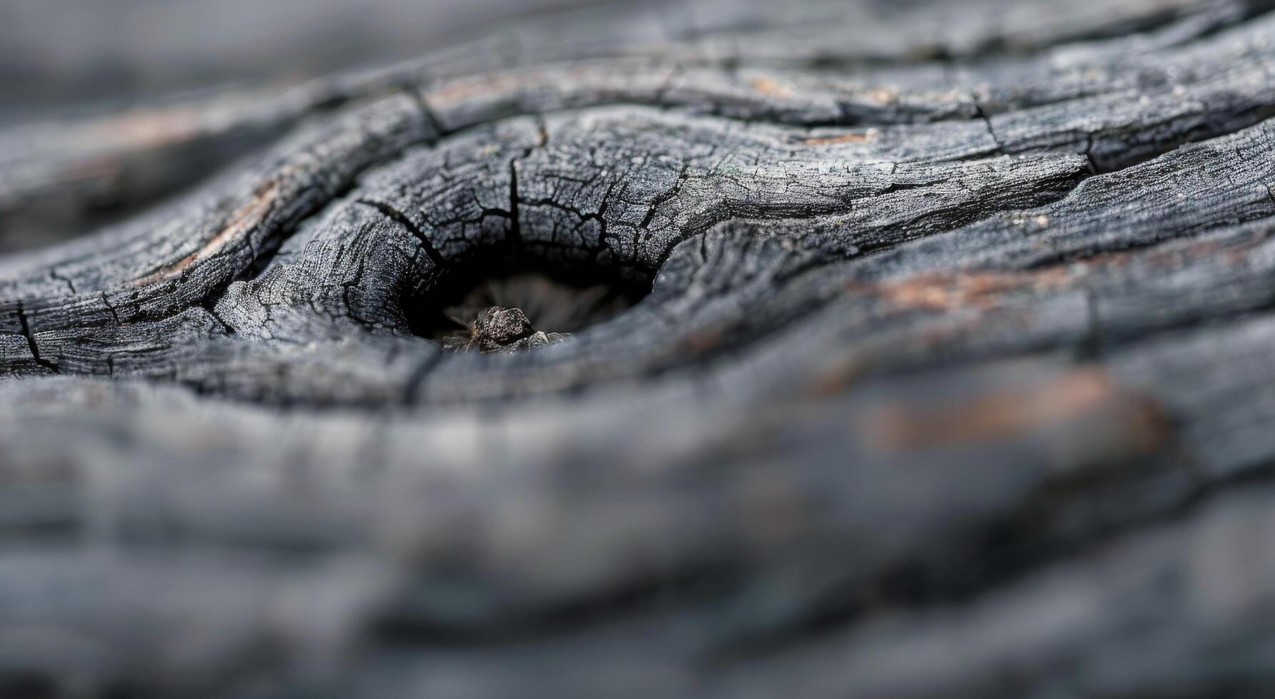 Close-Up of Weathered Wood Grain With Knots Captured in Natural Light photo