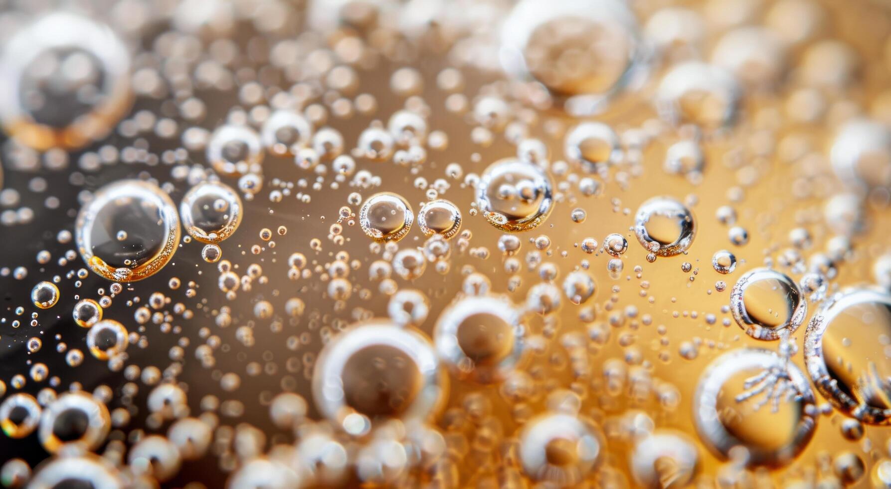 Bubbles Rising in Refreshing Brown Beverage in Clear Glass photo