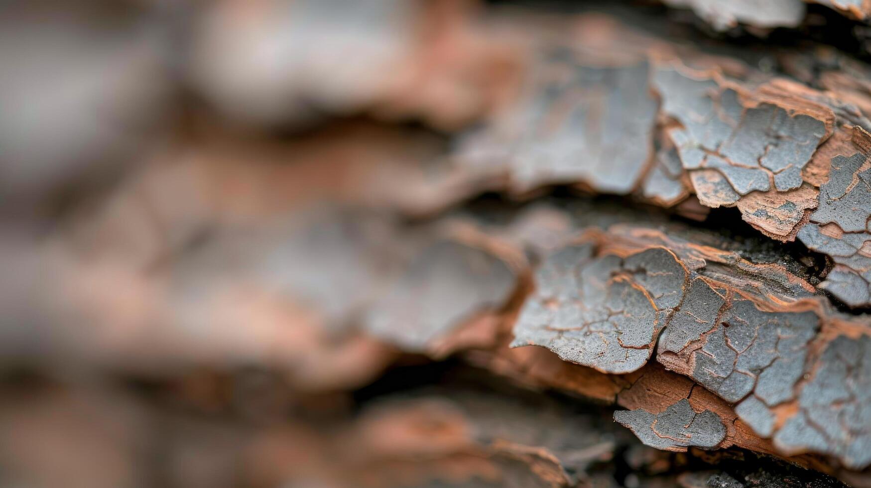 Close-Up of Tree Bark Against a Blurred Sunset Background in Autumn photo