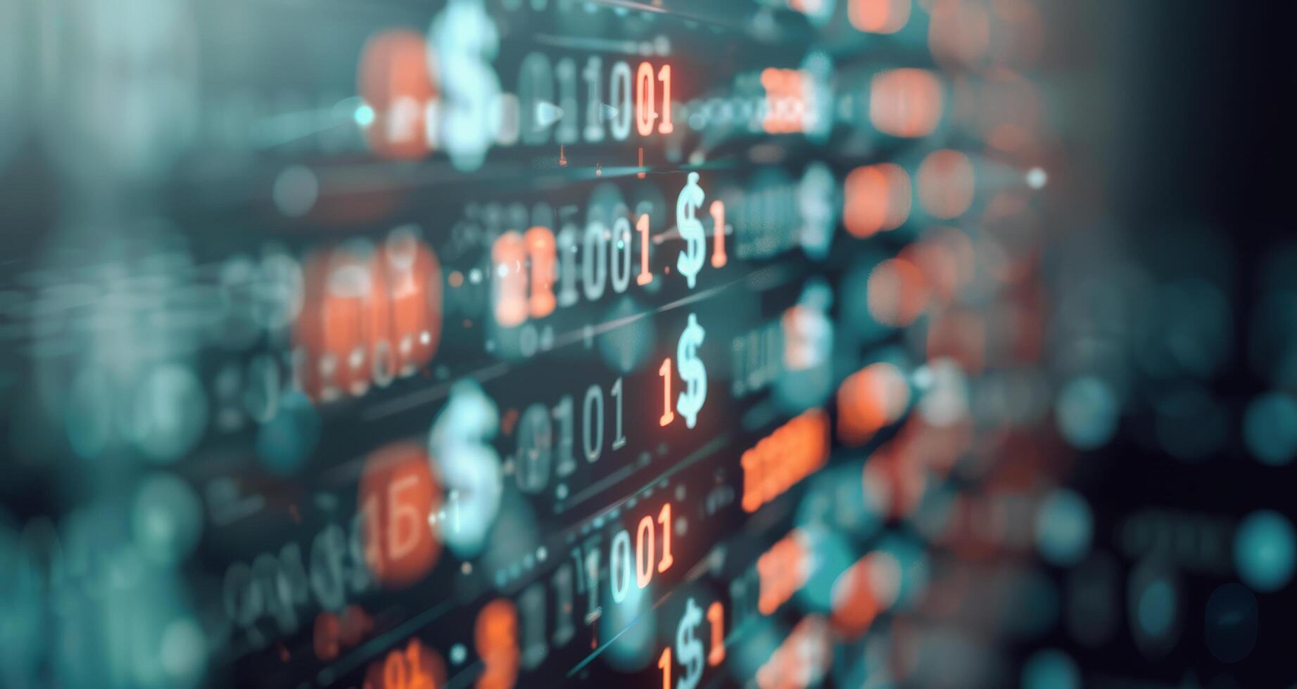 Abstract Financial Data Visualization With Digital Currencies and Stock Indicators photo