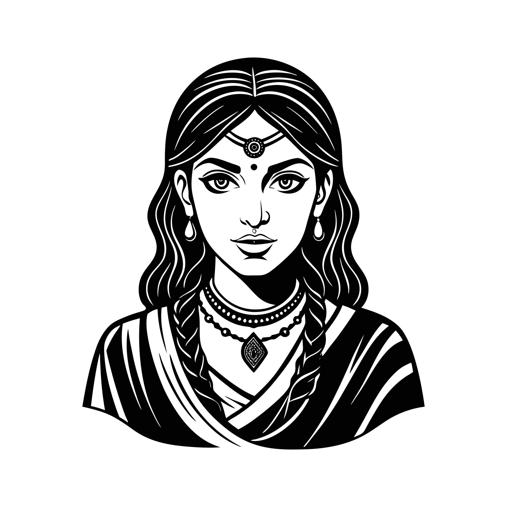 The woman in traditional indian clothing 49086802 vector art at vecteezy