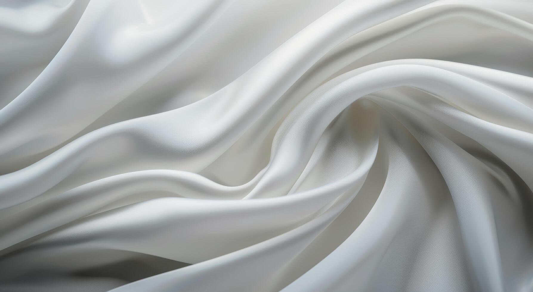 Soft Cream Silk Fabric Draped Elegantly on a Smooth Surface photo