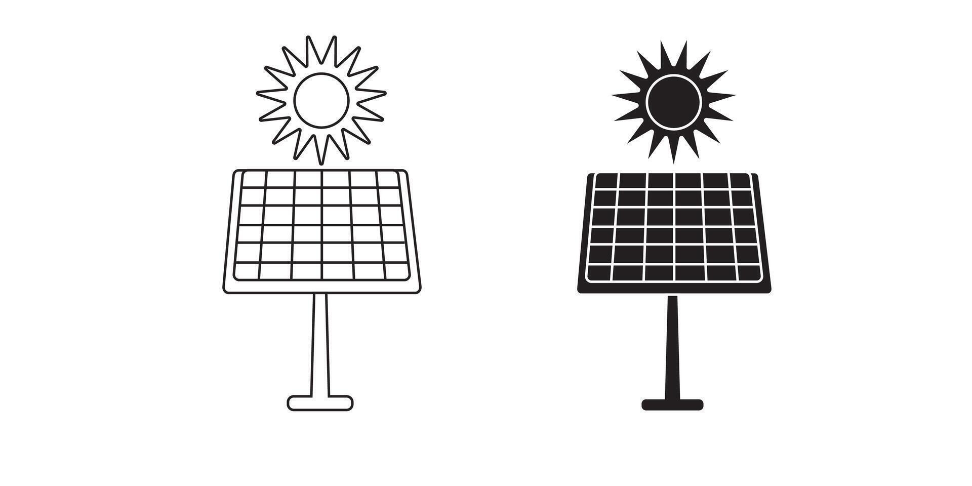 solar panel icon. glyph icon for your website, mobile, presentation, and logo design. vector