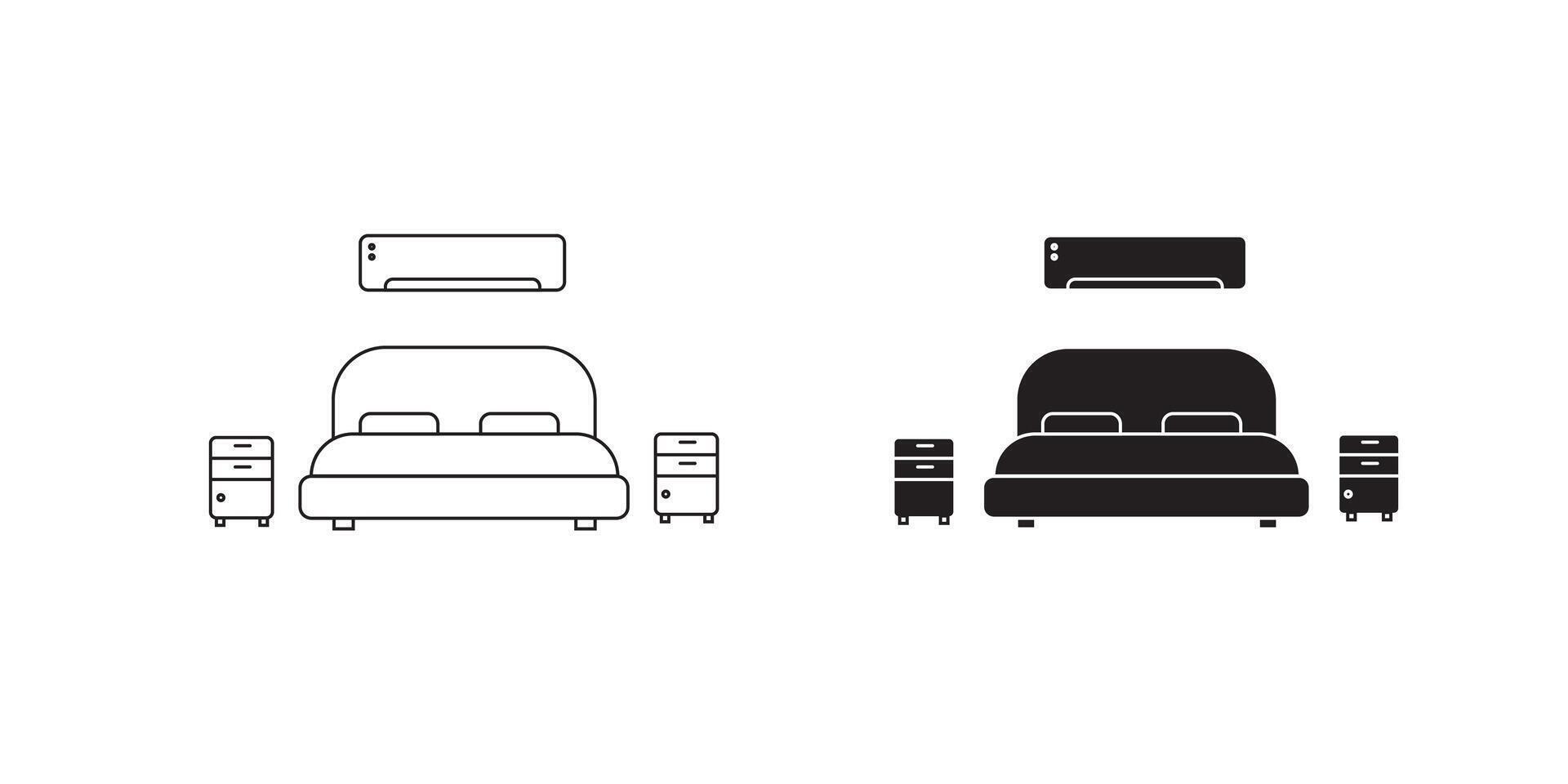 badroom icon Design Temlpate Illustration on white background vector