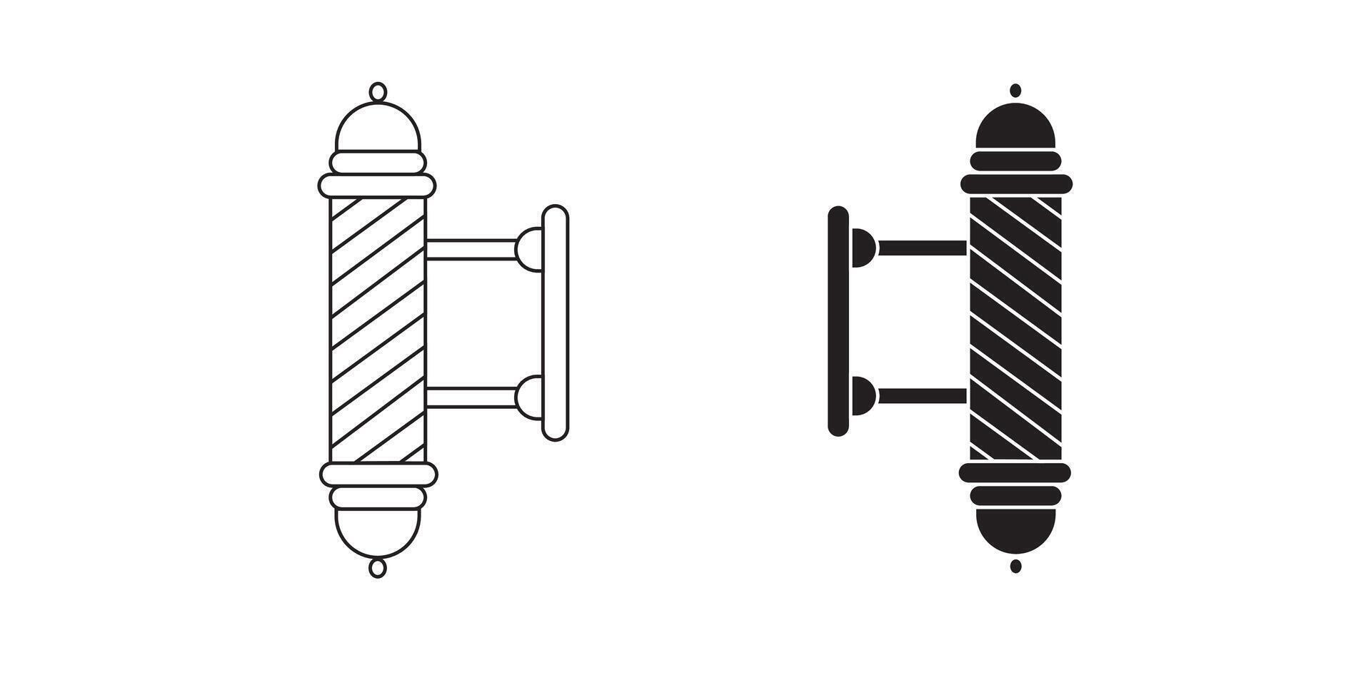 Barber Pole isolated on a white background. illustration vector