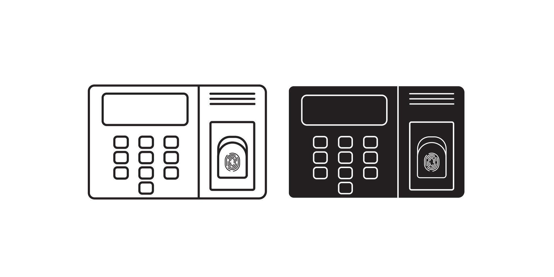 Attendance machine icon. sign for mobile concept and web design. illustration vector