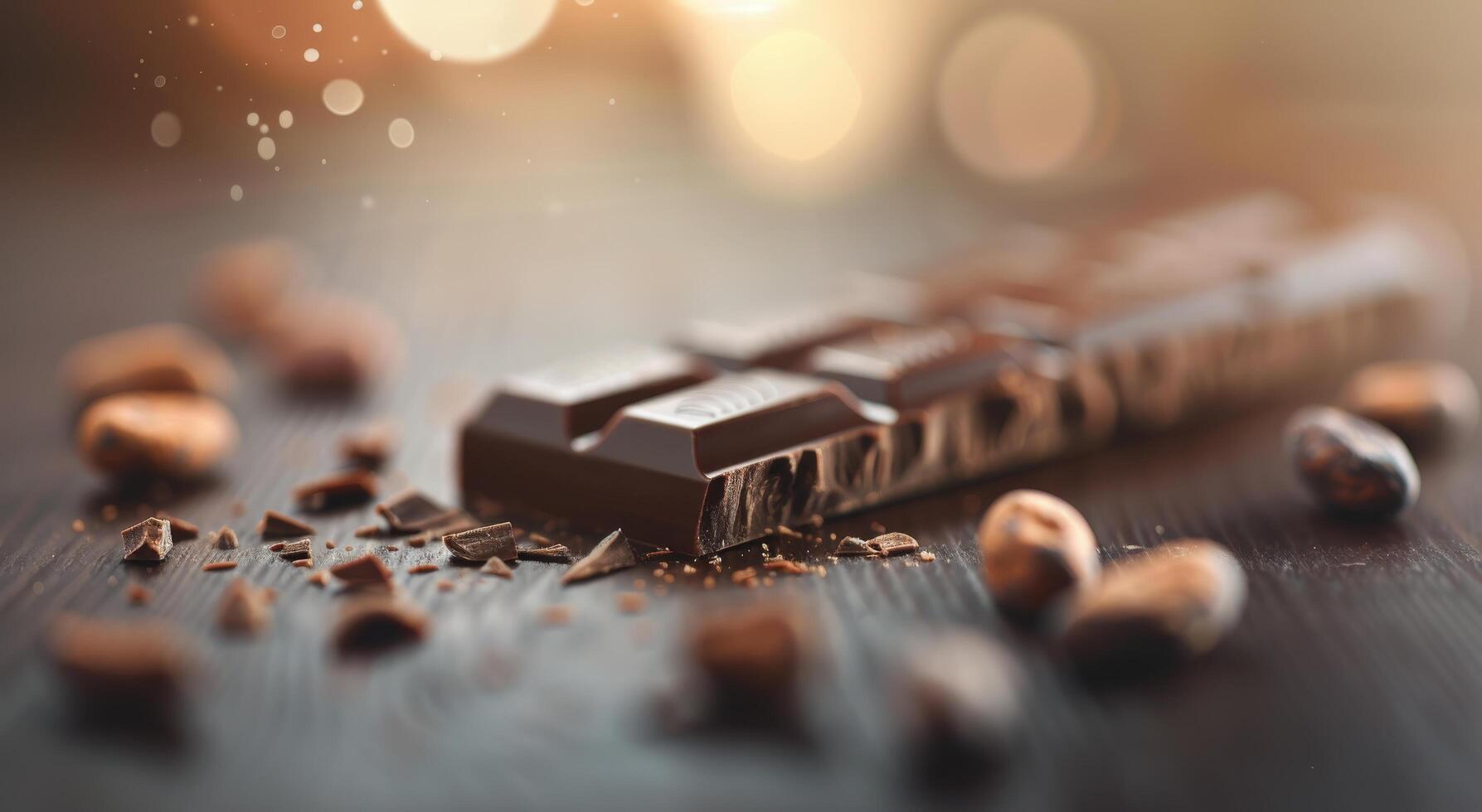 Chocolate Bars Stacked With Cocoa Beans on White Surface photo