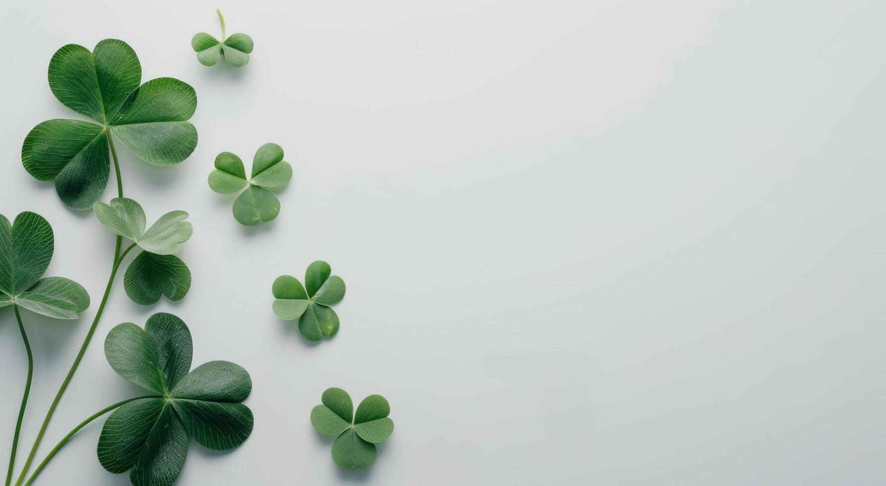 Close-Up of Shamrock Leaves on a Soft Surface photo