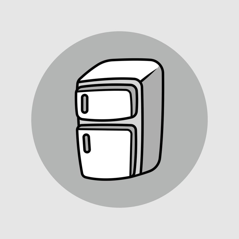 Fridge or refridgerator icon vector