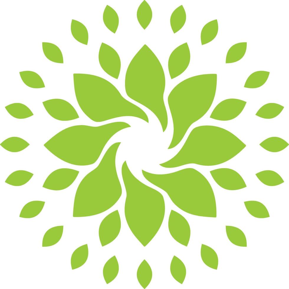 Flower with green leaf vector