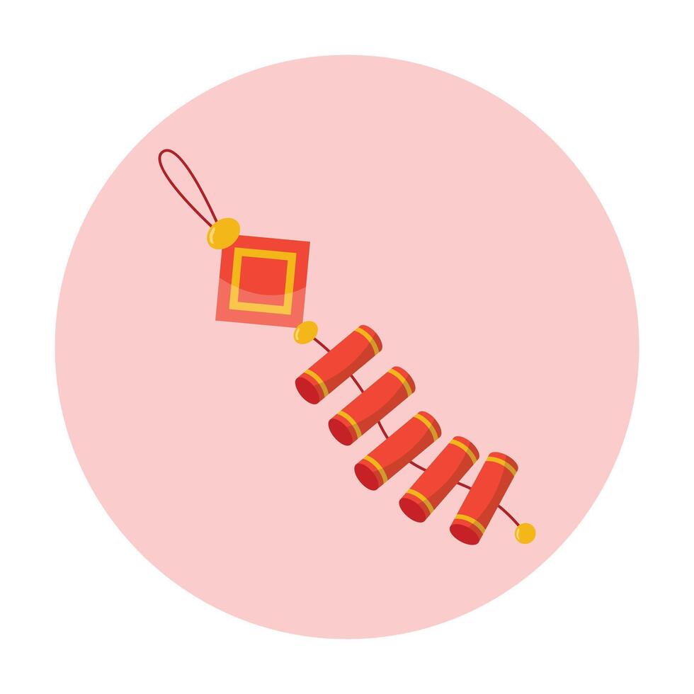 Burning fire chinese new year element vector
