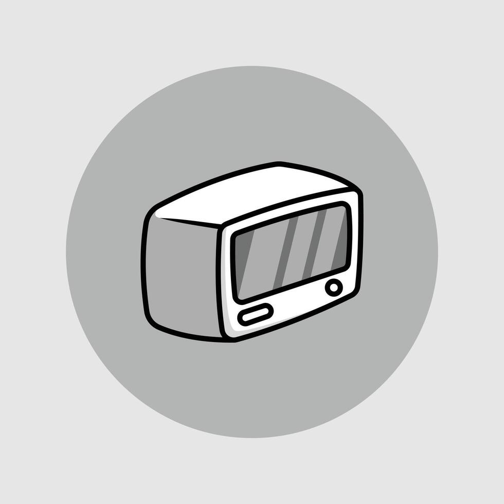 Microwave oven icon vector