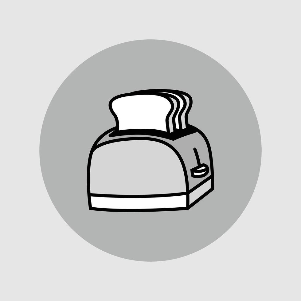 Toaster bread icon vector