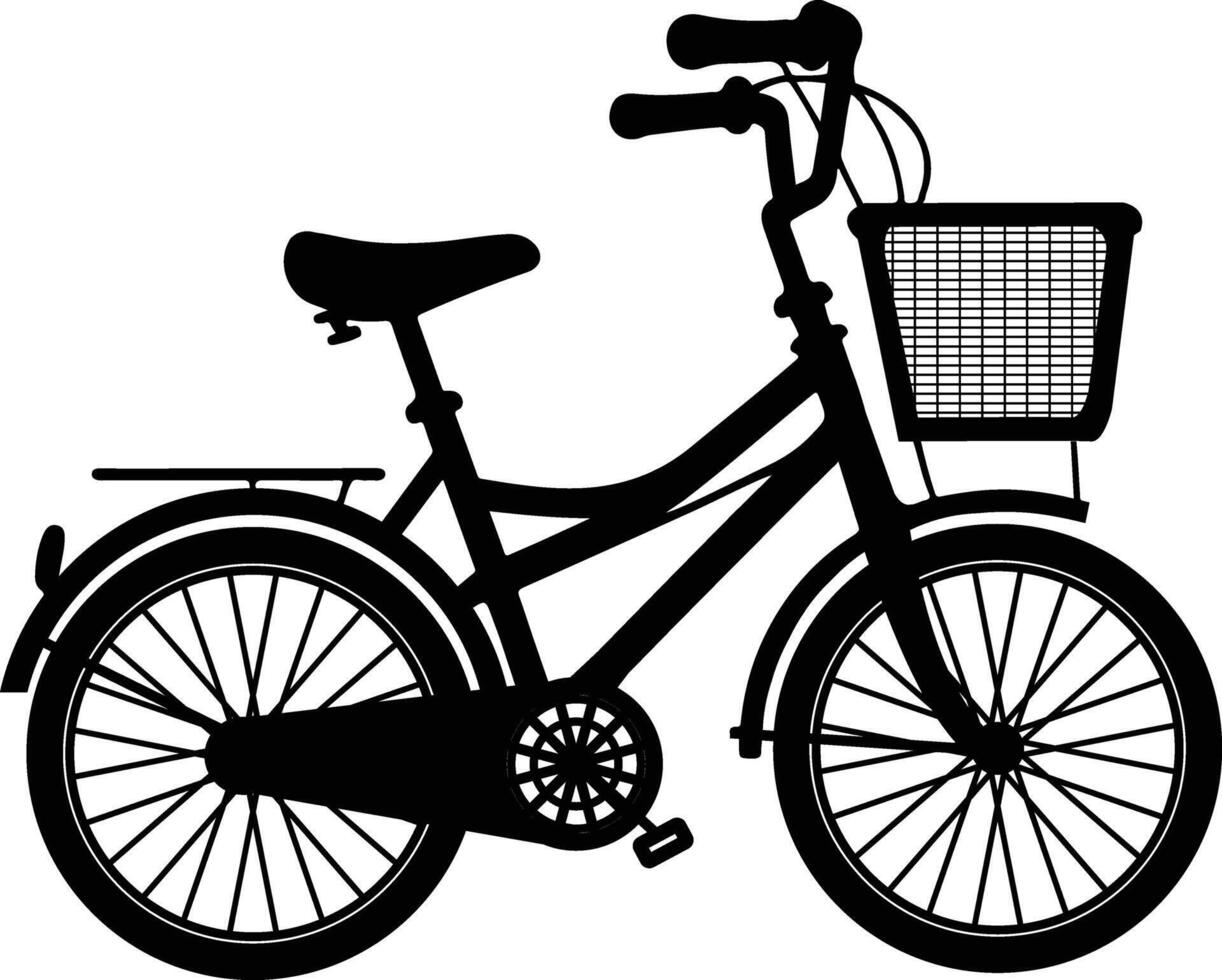 A Black And White Bicycle Illustrations vector