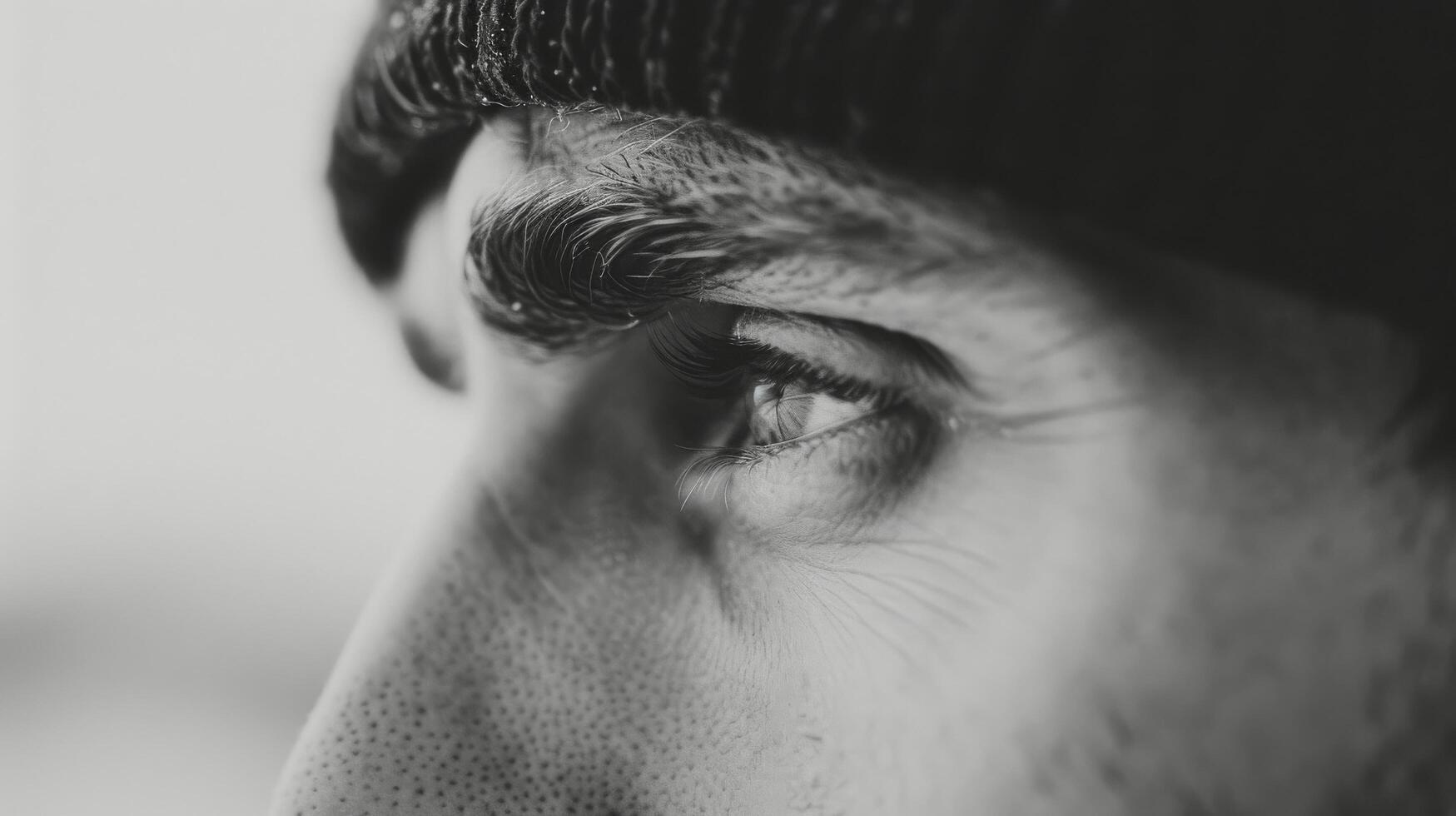 Close-Up of a Man's Eye Highlighting Intricate Details in Natural Light photo