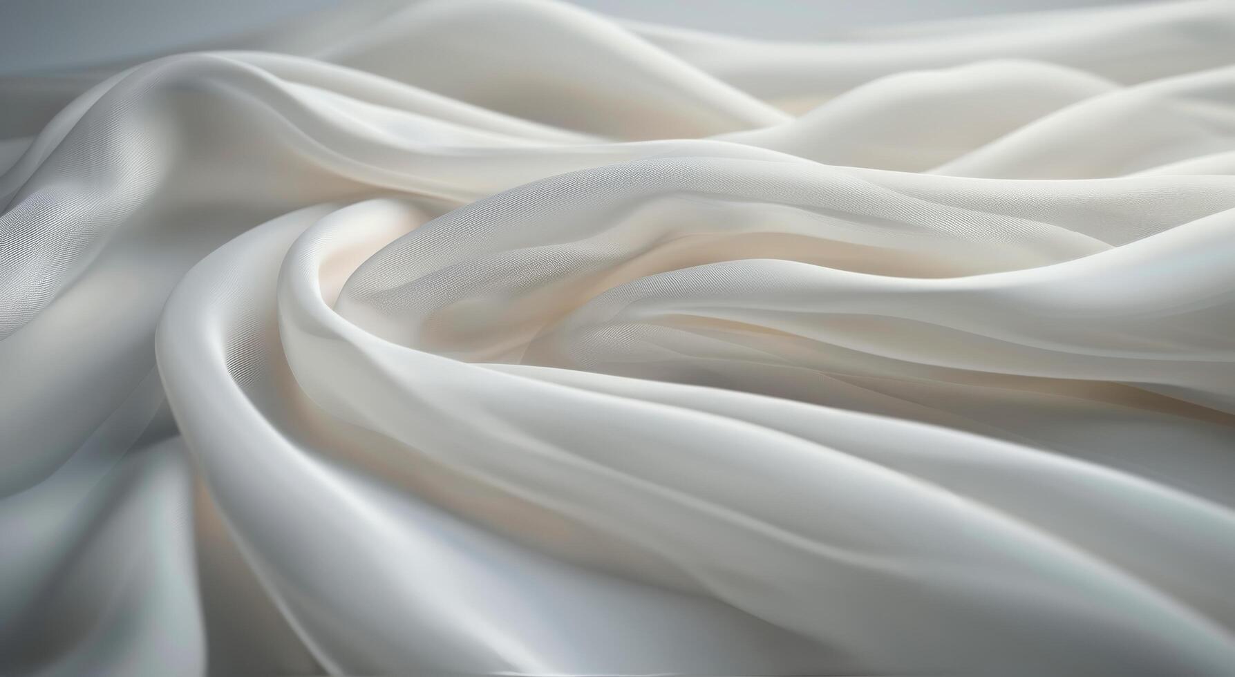 Soft White Fabric Draped Elegantly on a Surface photo