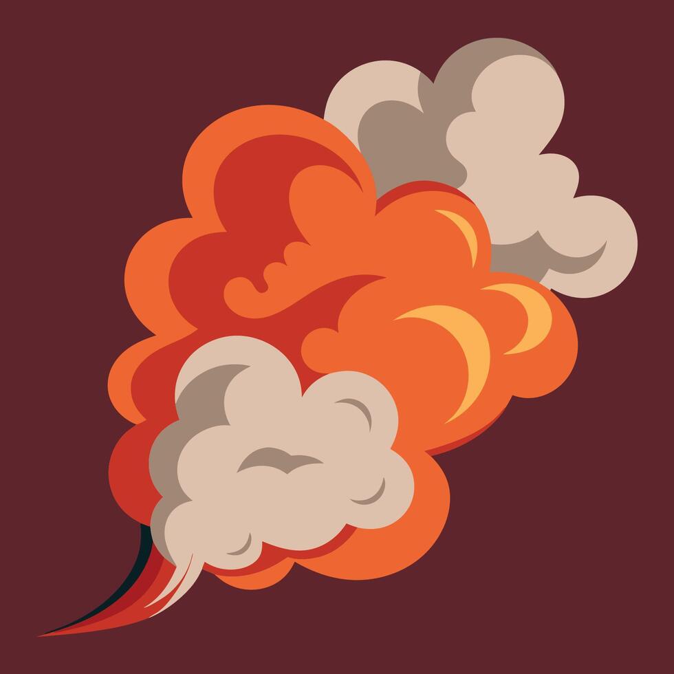 an illustration of a cloud of smoke vector