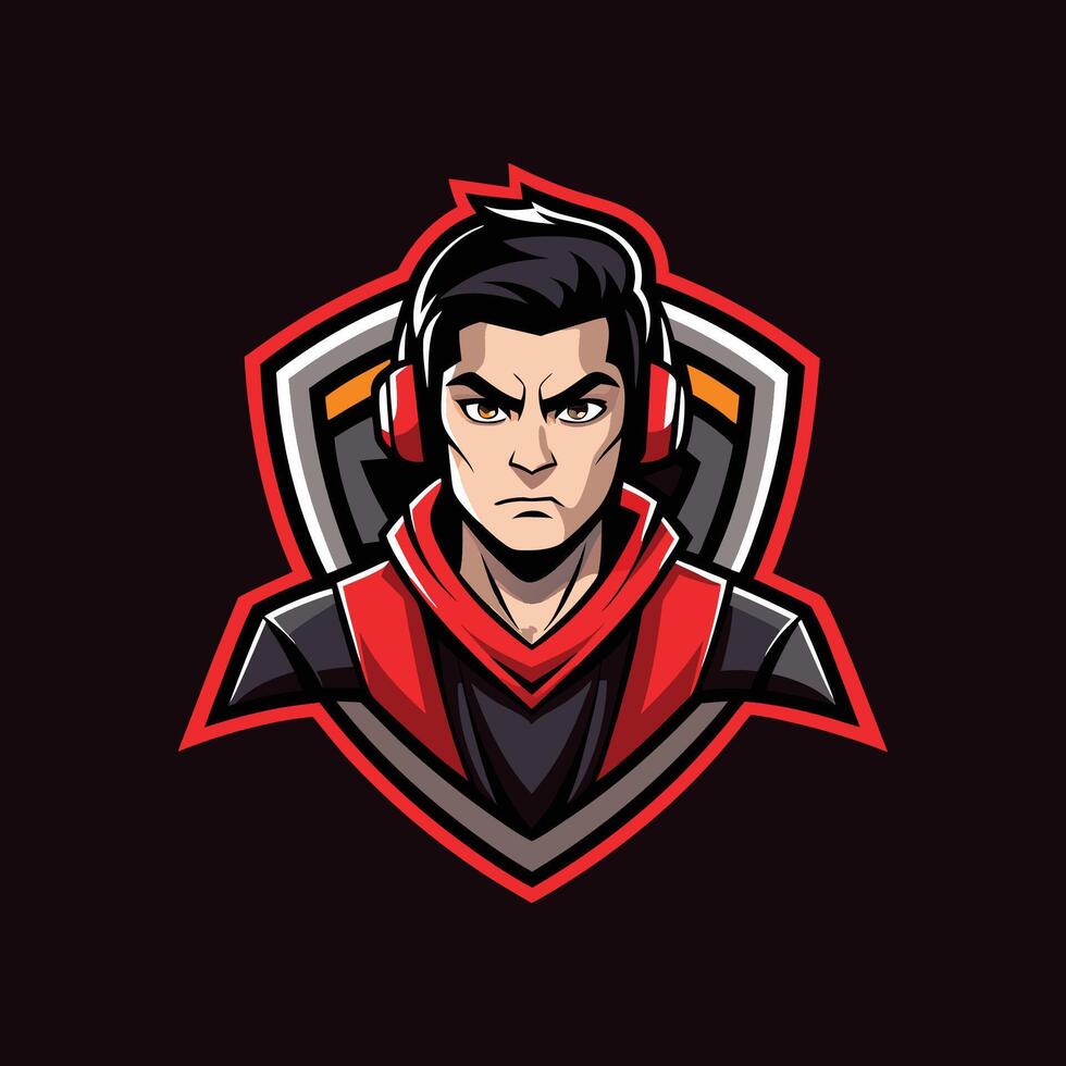 a man with headphones on his head vector