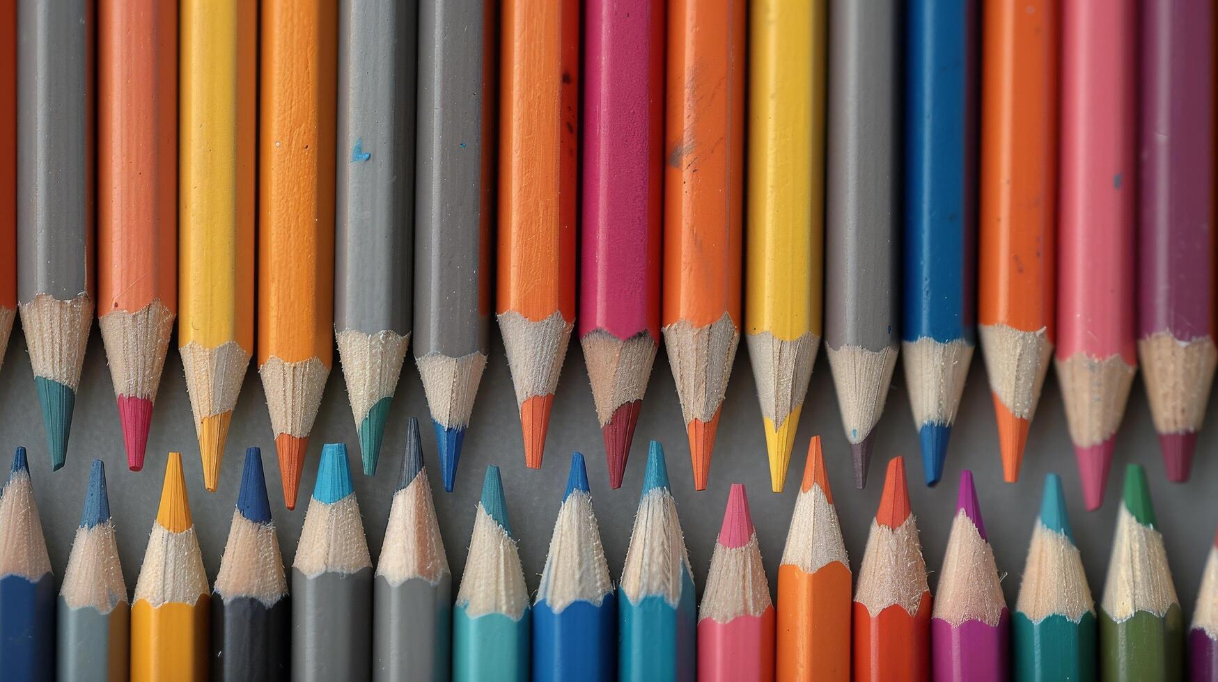 Colorful Assortment of Art Supplies in Close-Up Display at Creative Studio photo