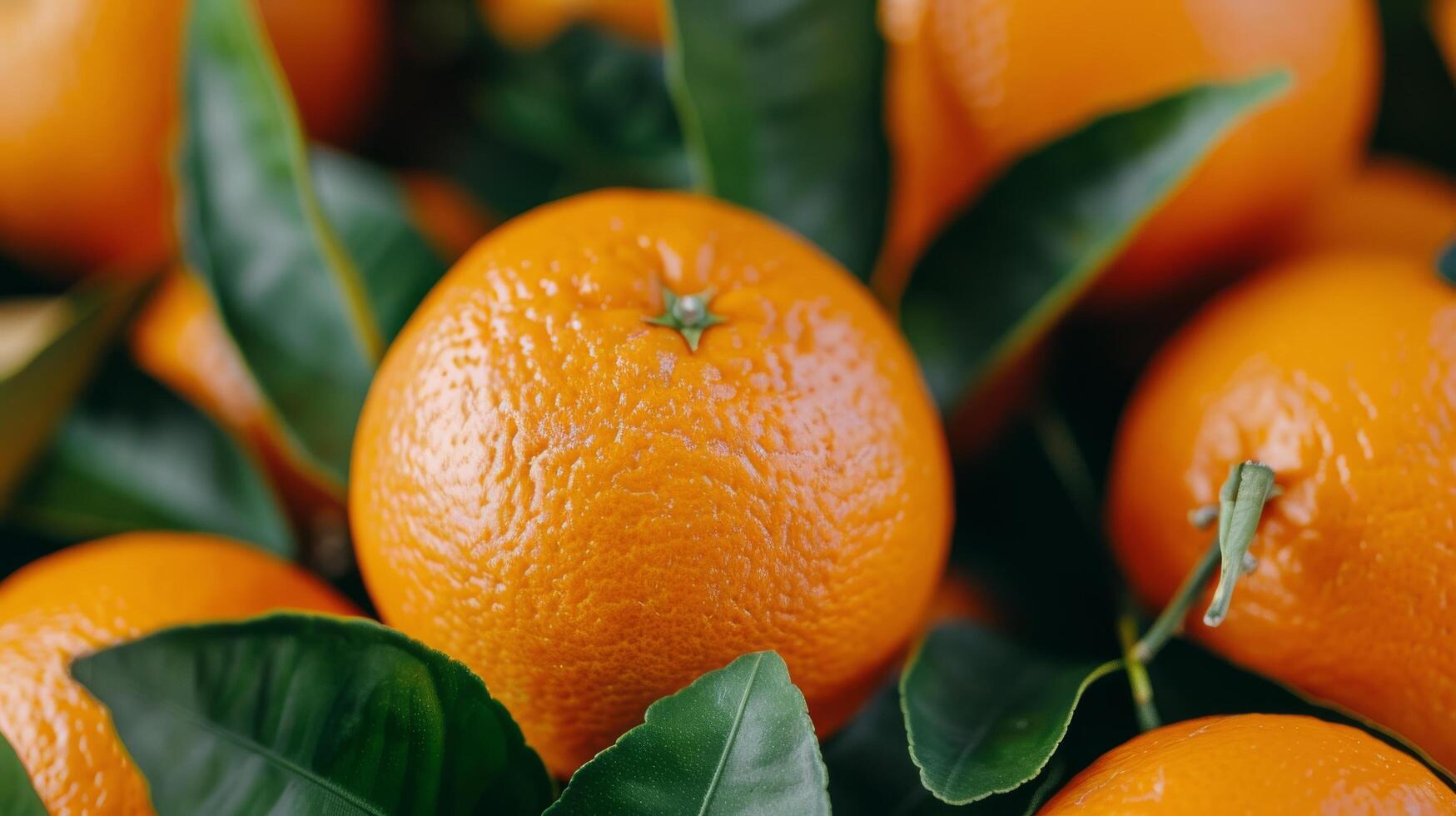 Fresh Oranges on Tree Branch Surrounded by Green Leaves in Bright Natural Light photo