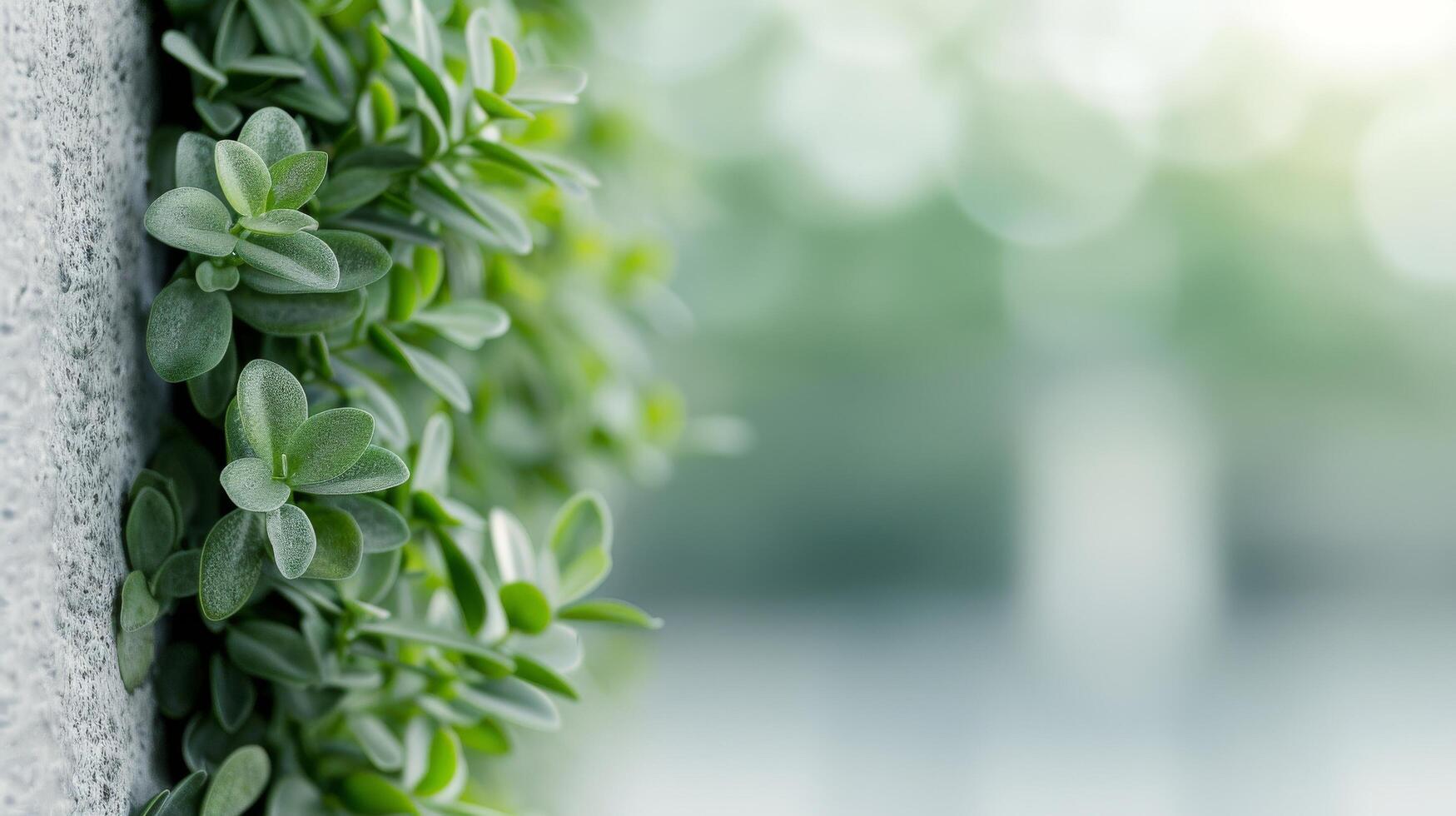 Green Potted Plant on Gray Surface by a Bright Window in Afternoon Light photo