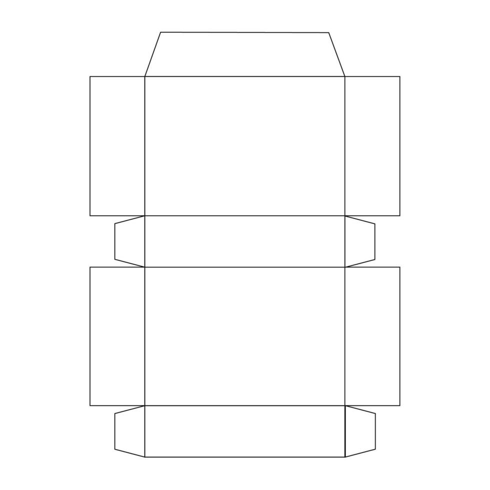 Box packaging, Geometric Printable Packaging Template vector