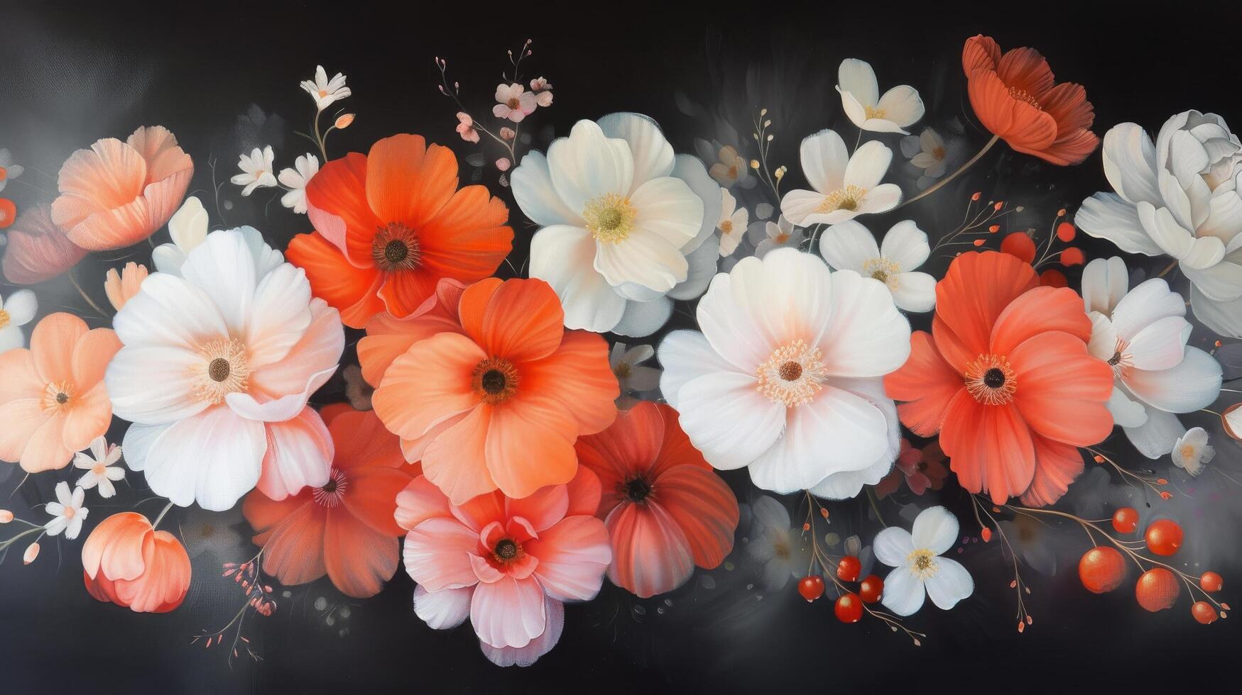 Elegant Orange Lilies Arranged in a Bouquet Against a Dark Background photo