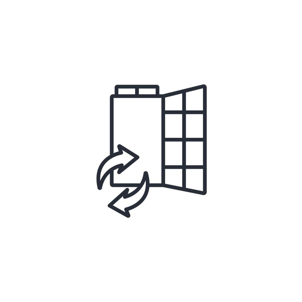 Ventilation icon. .Editable stroke.linear style sign for use web design,logo.Symbol illustration. vector