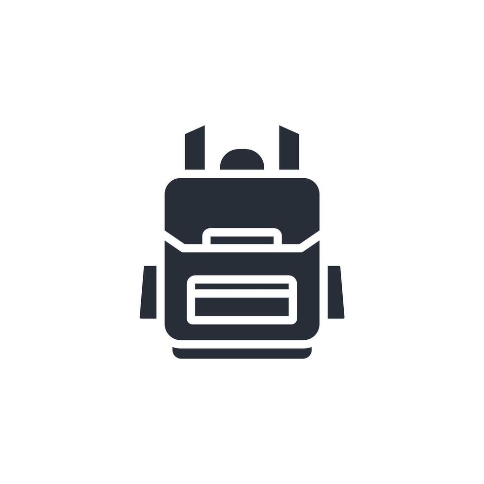 backpack icon. .Editable stroke.linear style sign for use web design,logo.Symbol illustration. vector