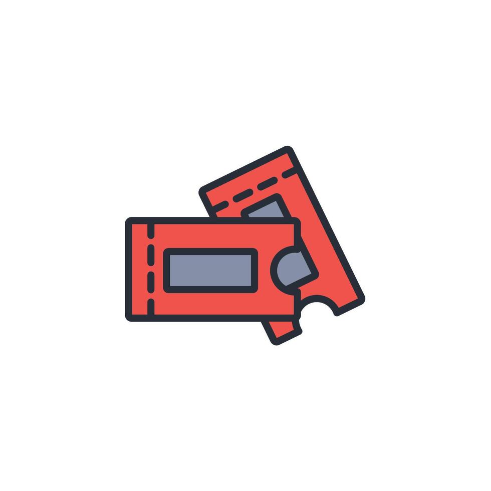 Tickets icon. .Editable stroke.linear style sign for use web design,logo.Symbol illustration. vector