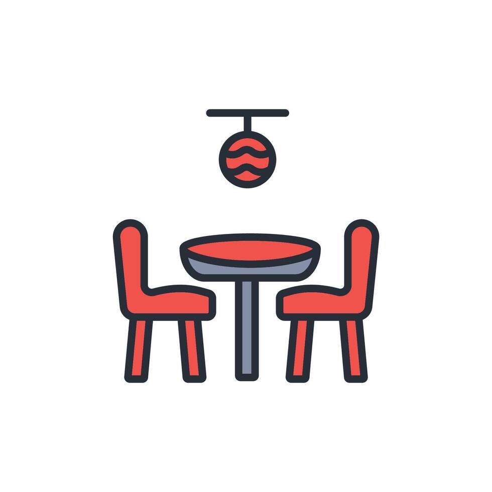 Table icon. .Editable stroke.linear style sign for use web design,logo.Symbol illustration. vector