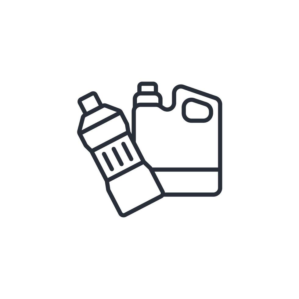 plastic waste icon. .Editable stroke.linear style sign for use web design,logo.Symbol illustration. vector