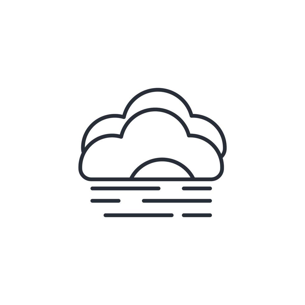 smog icon. .Editable stroke.linear style sign for use web design,logo.Symbol illustration. vector