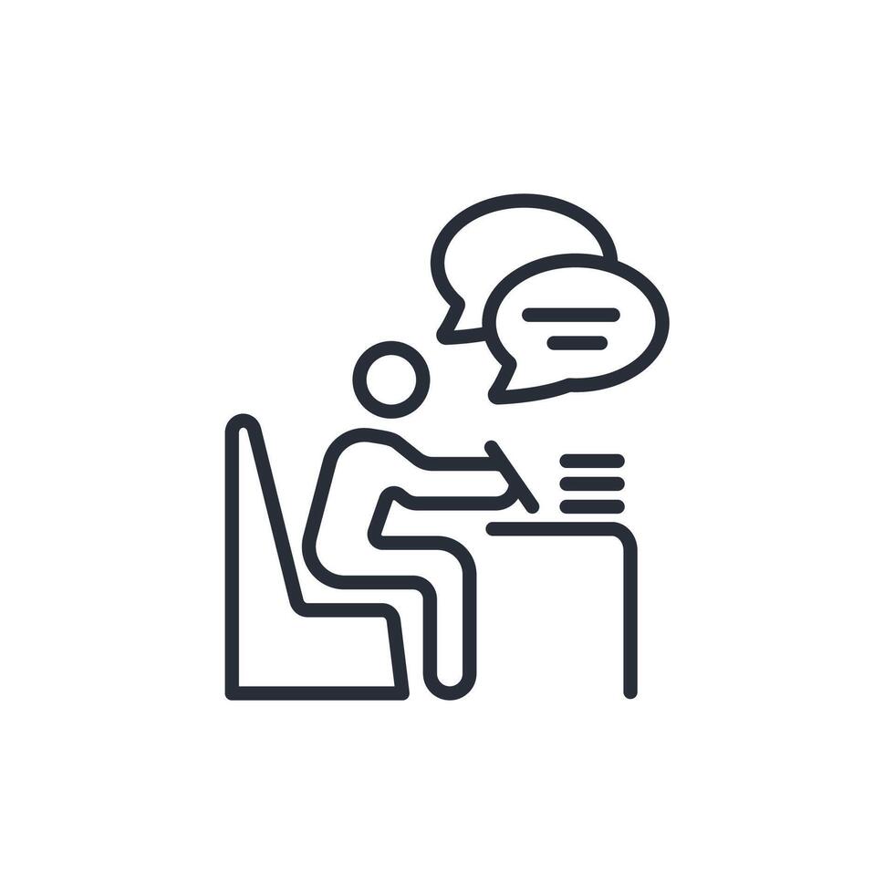 write icon. .Editable stroke.linear style sign for use web design,logo.Symbol illustration. vector