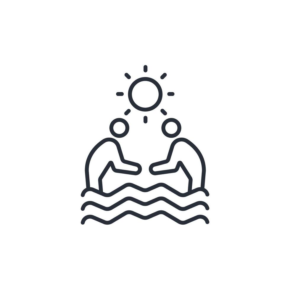Summer icon. .Editable stroke.linear style sign for use web design,logo.Symbol illustration. vector