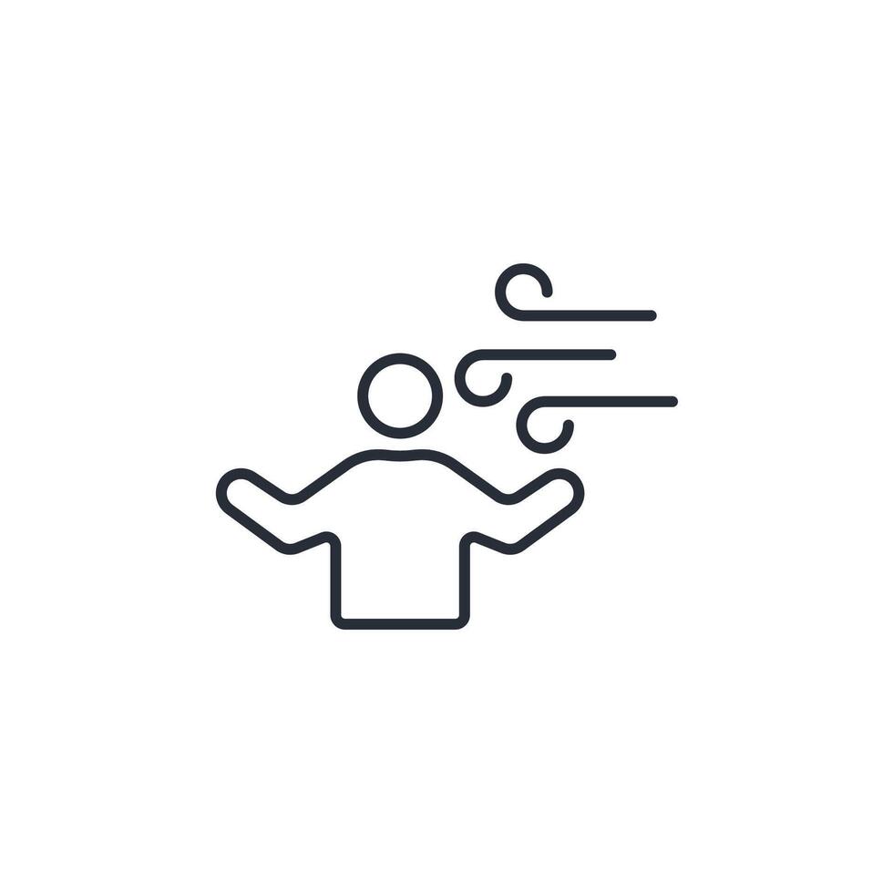 fresh air icon. .Editable stroke.linear style sign for use web design,logo.Symbol illustration. vector