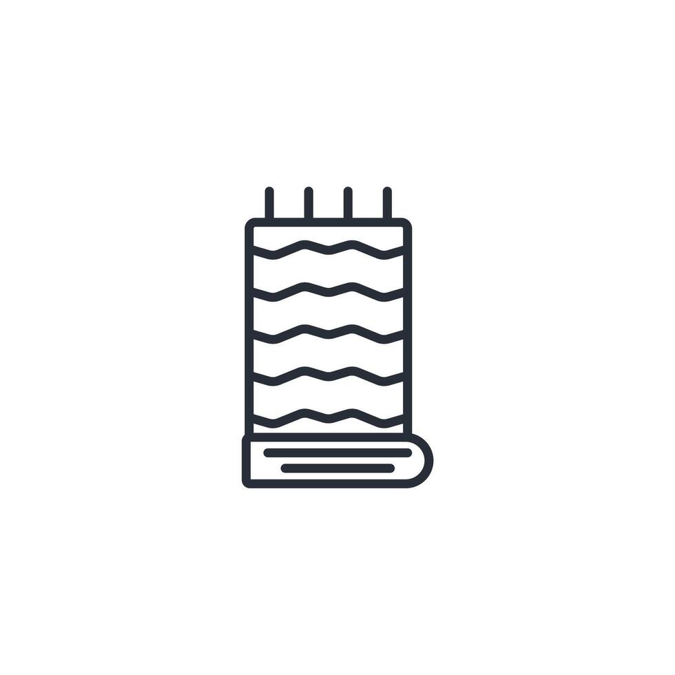 beach towelicon. .Editable stroke.linear style sign for use web design,logo.Symbol illustration. vector