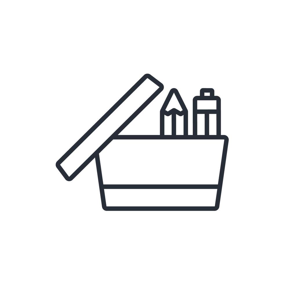 stationery icon. .Editable stroke.linear style sign for use web design,logo.Symbol illustration. vector